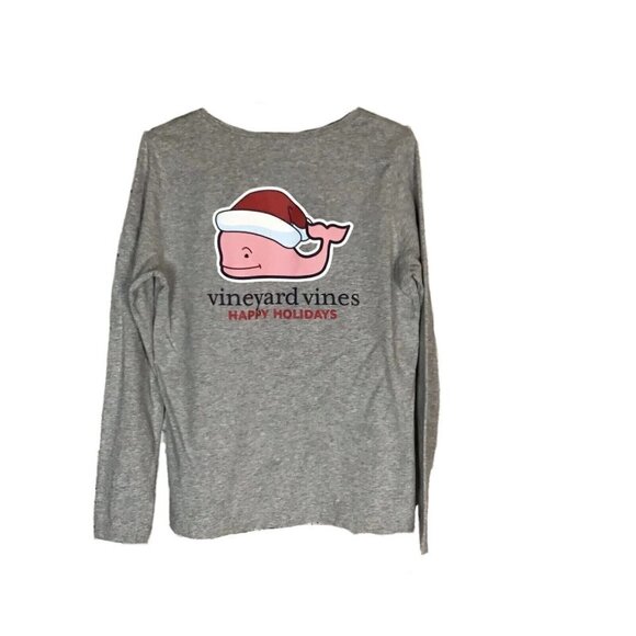 Vineyard Vines Long Sleeve Holiday T-Shirt - Picture 1 of 9